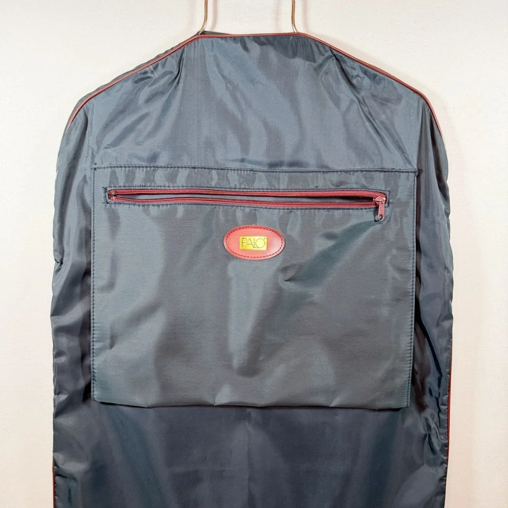 Vintage PALO Suit Garment Bag Navy/Burgundy 45